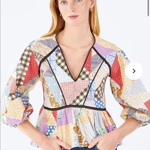NWT Hunter Bell Patchwork Grayson top- size XS